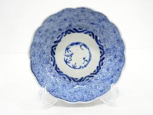 古伊万里　染付　みじん唐草　なます皿